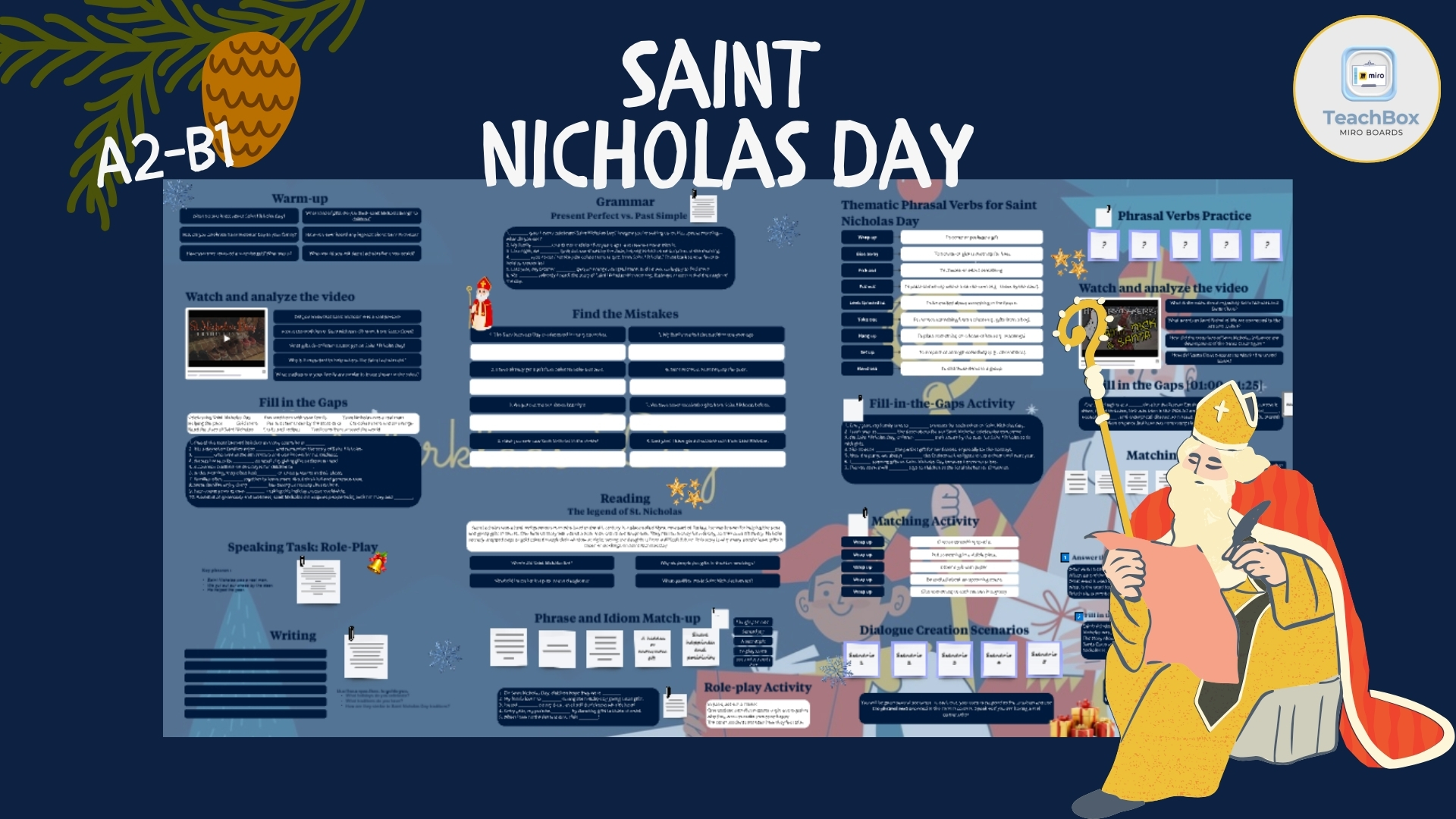 Product image - a themed Saint Nicholas Day lesson for levels A2–B1